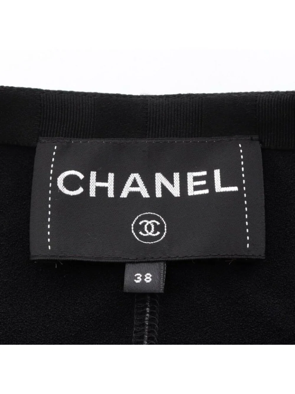 Chanel Collarless Jacket CC Logo Button